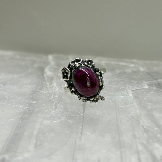 Ruby & Zoisite Adjustable Ring