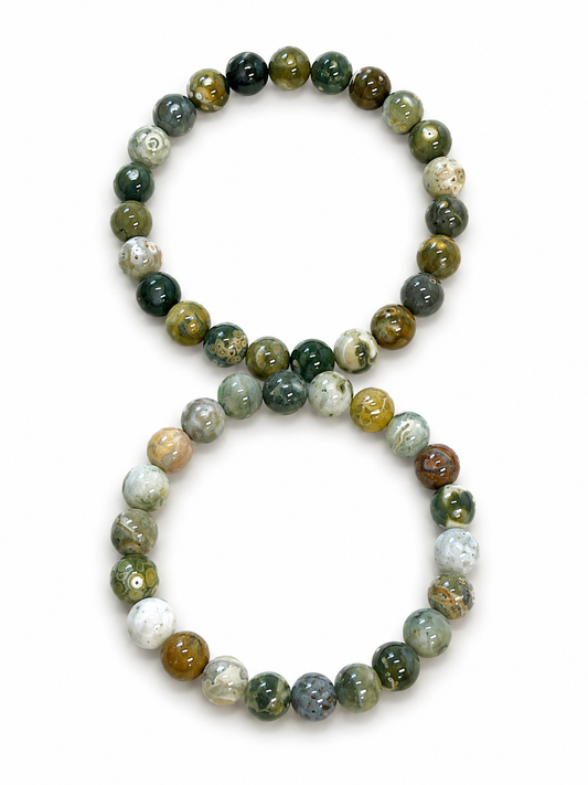 Ocean Jasper 8th Vein 8mm Bracelet