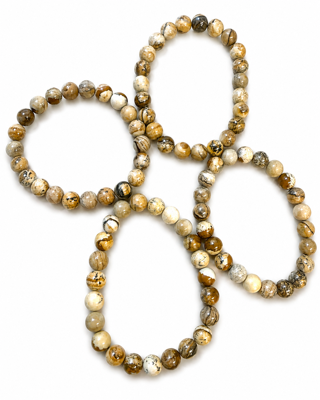 Picture Jasper 8mm Crystal Bracelets