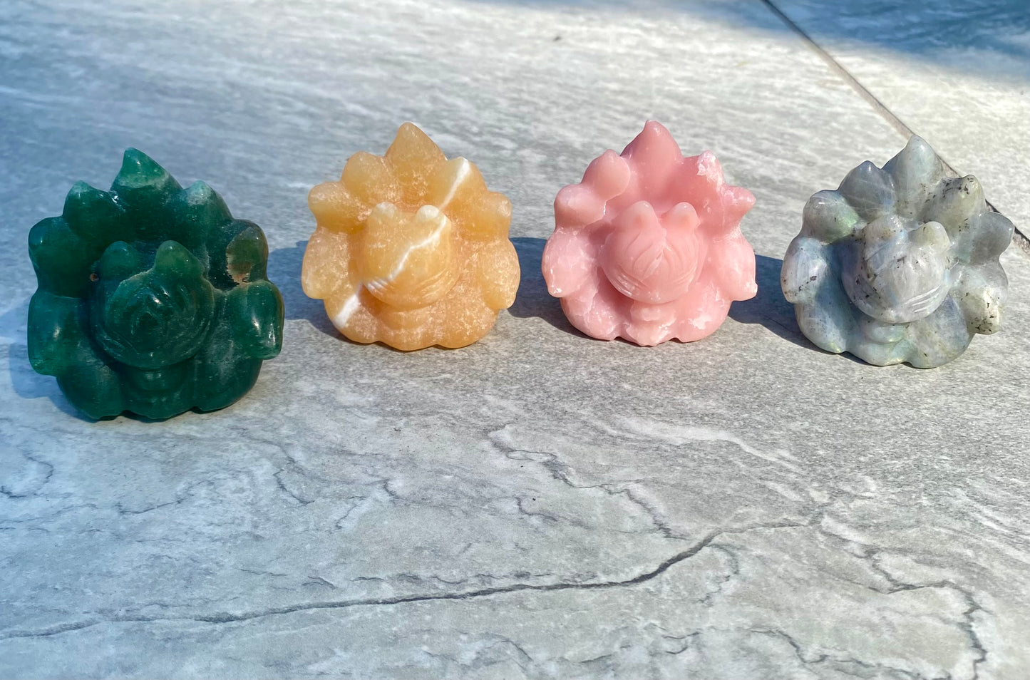 Nine Tail Foxes carvings