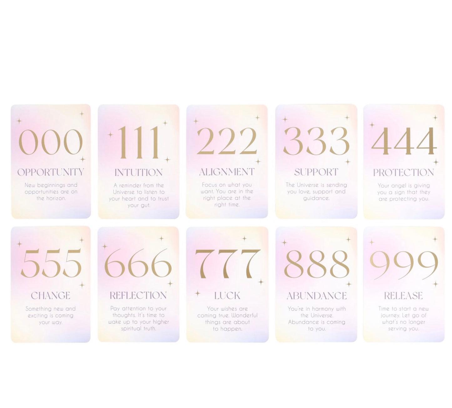 Angle Number Affirmation Cards