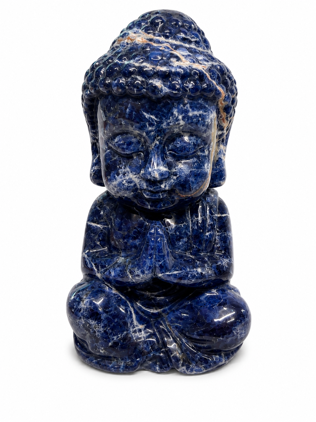 Sodalite Polished Buddha Carving