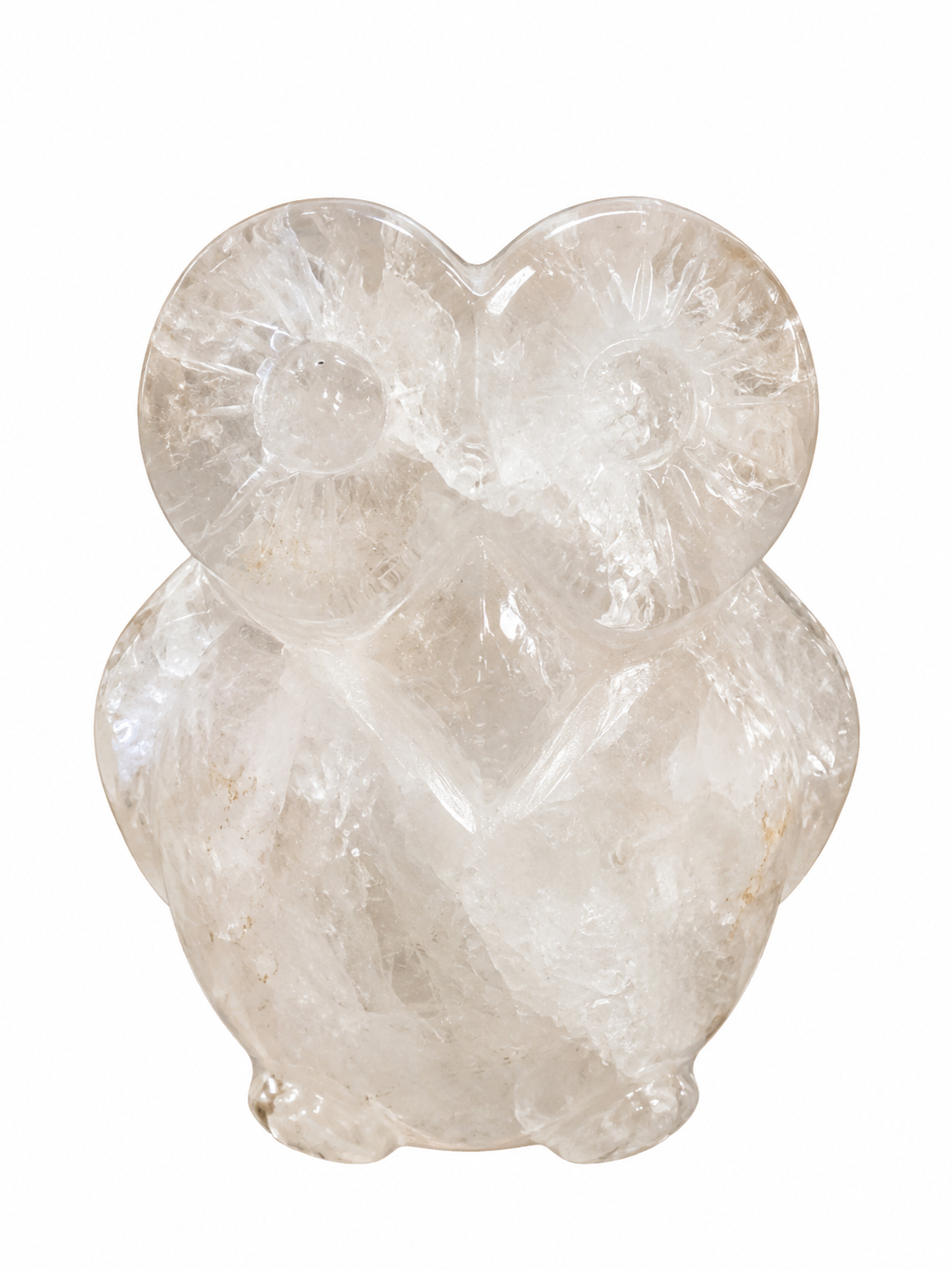 Clear Quartz Owl Carving