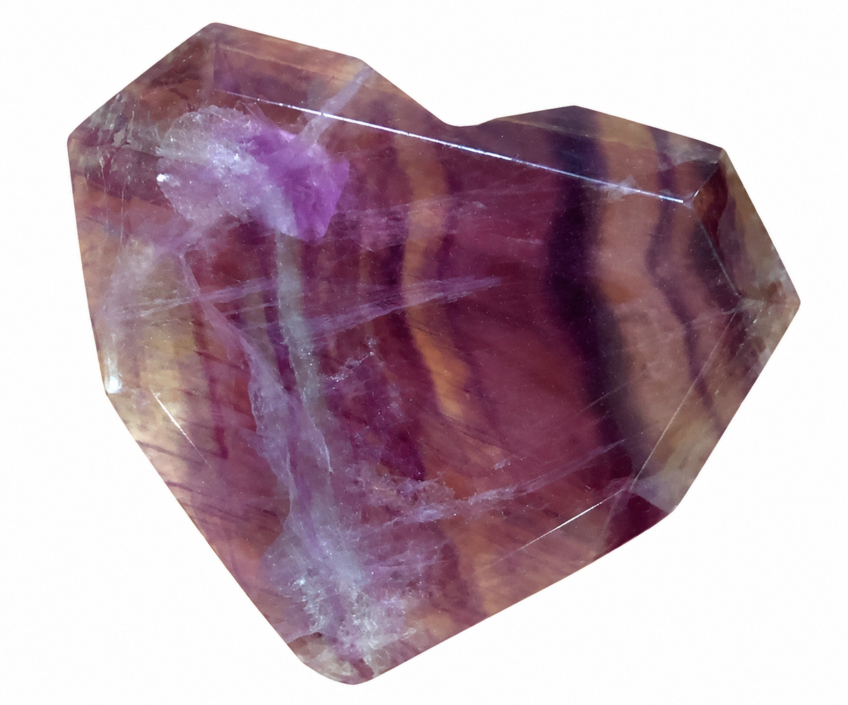 Fluorite Heart Carving – 6cm Perfectly Imperfect Item.