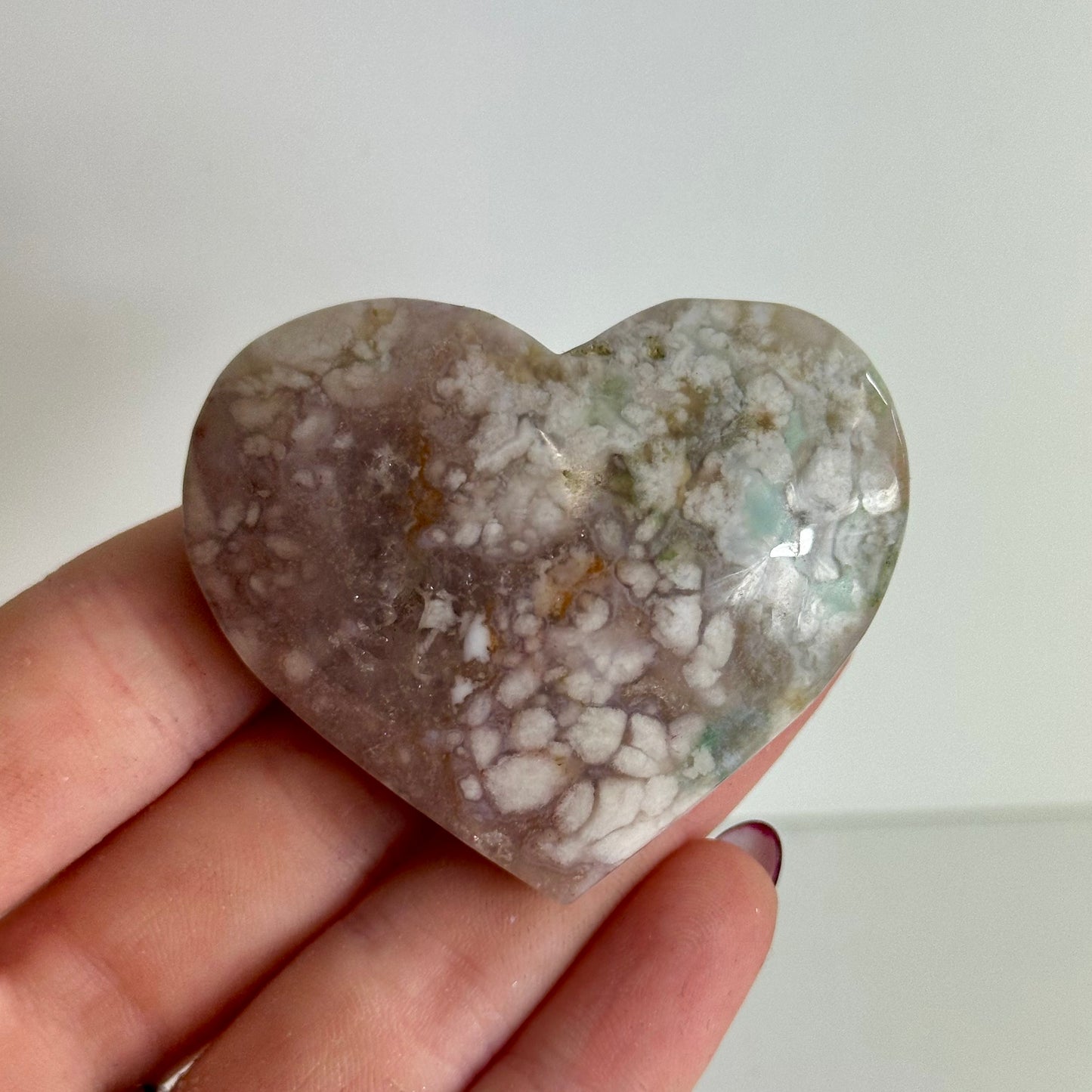 Flower Agate Hearts