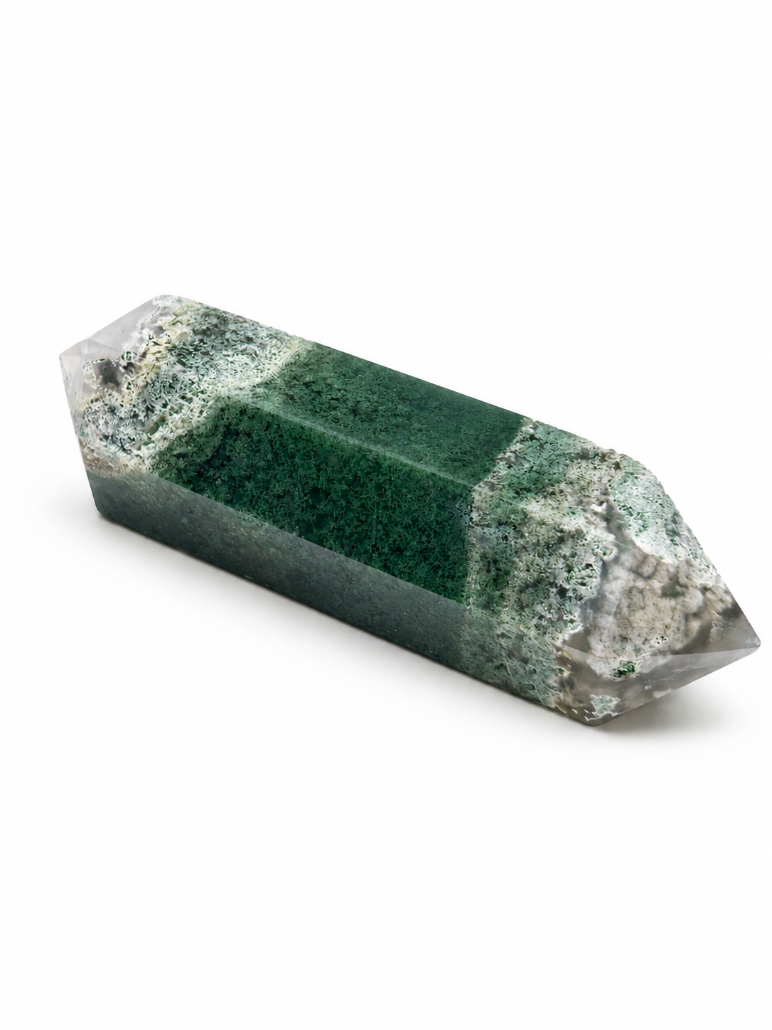 Moss Agate Double Terminated Point