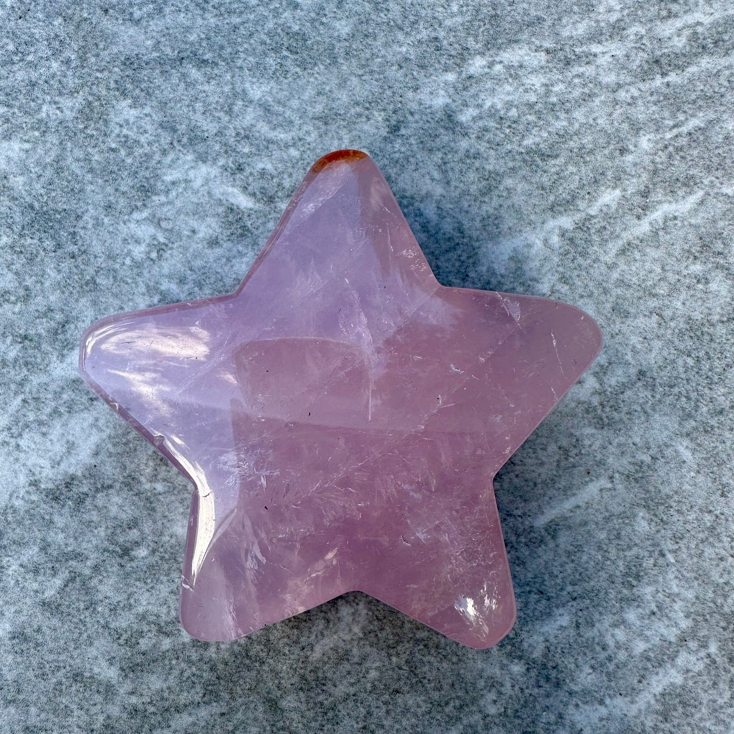 Star Rose Quartz Star Carving