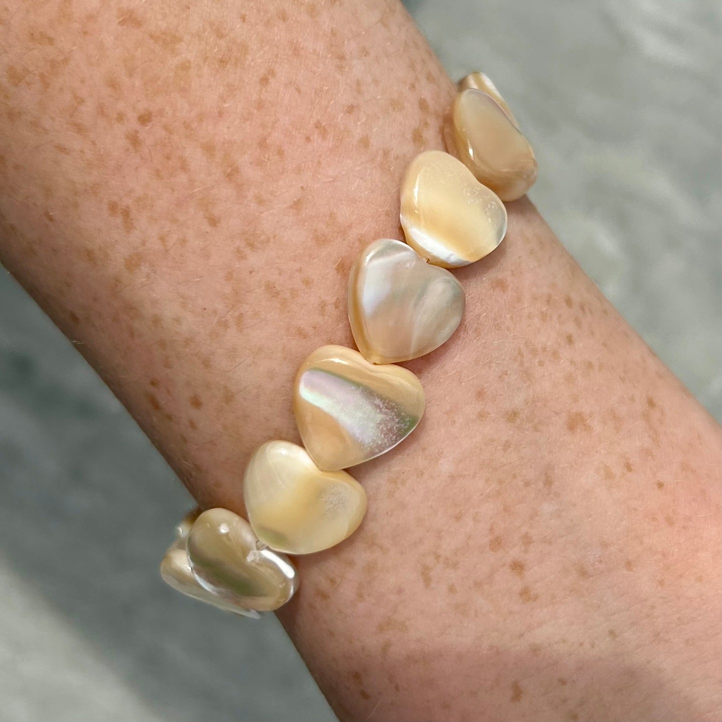 Gold Shell Heart Bracelet