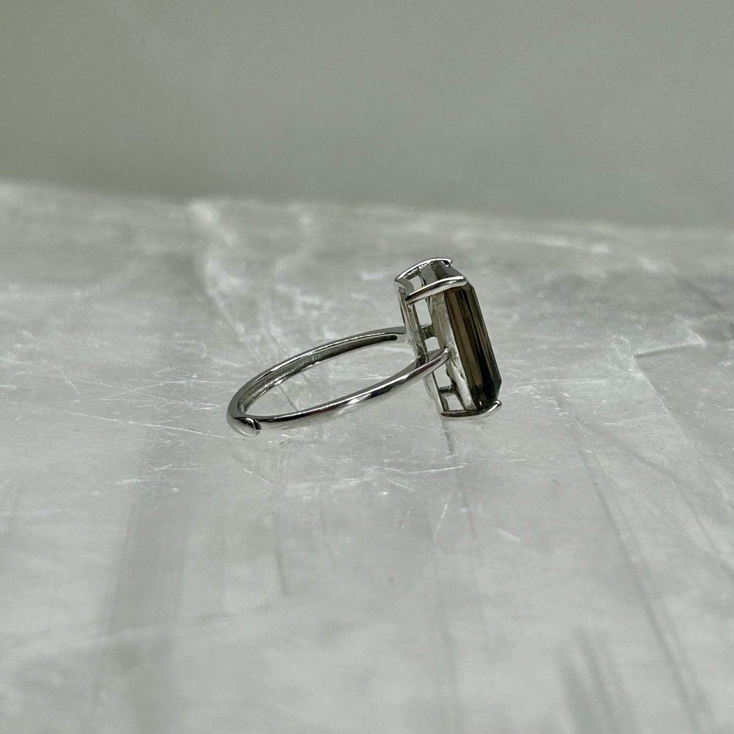 Smokey Quartz Adjustable Ring