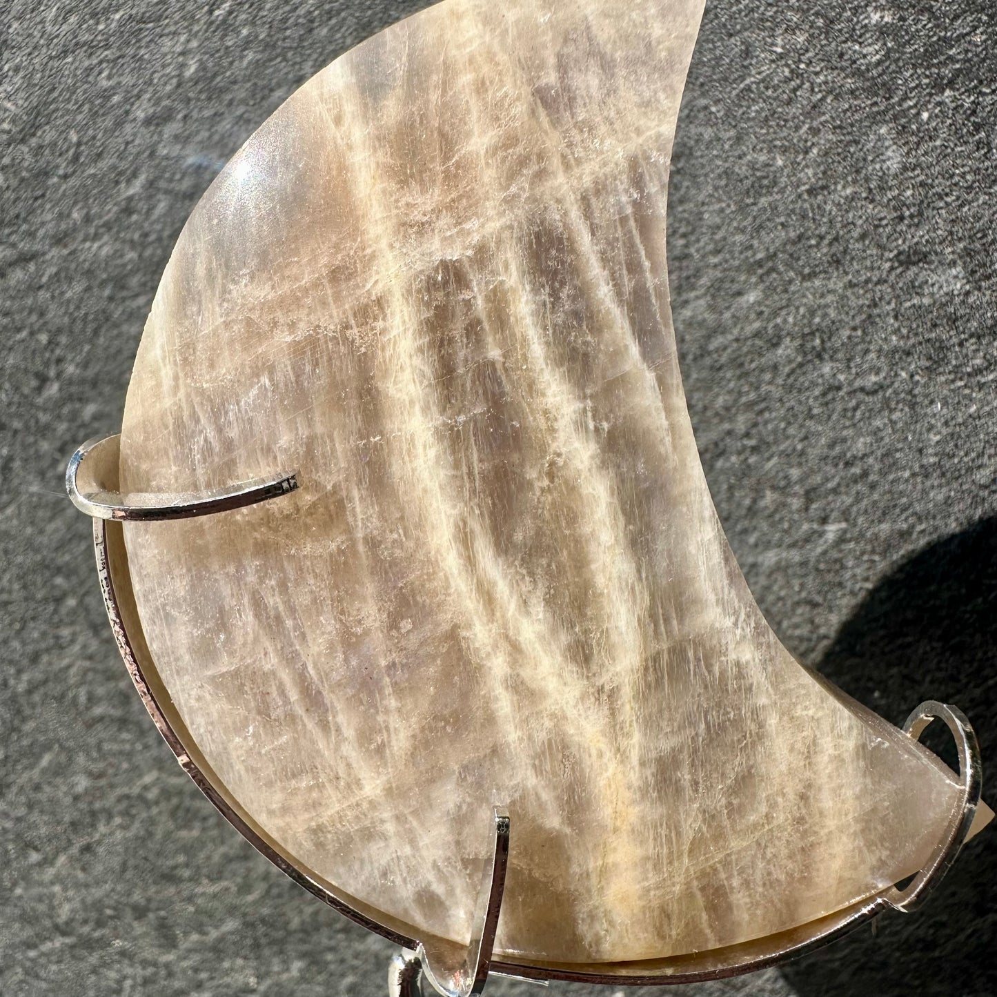 Moon Stone Moon Carving On Stand
