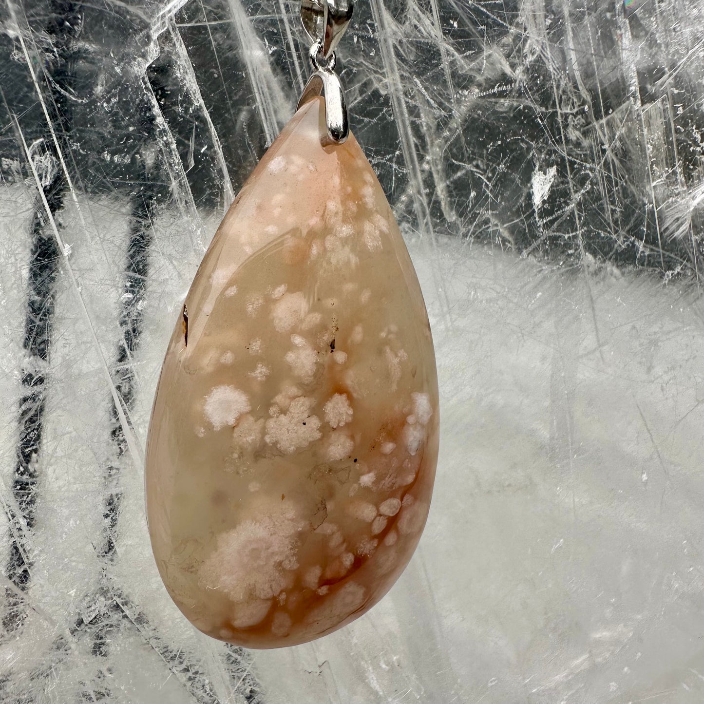 Flower Agate Pendant