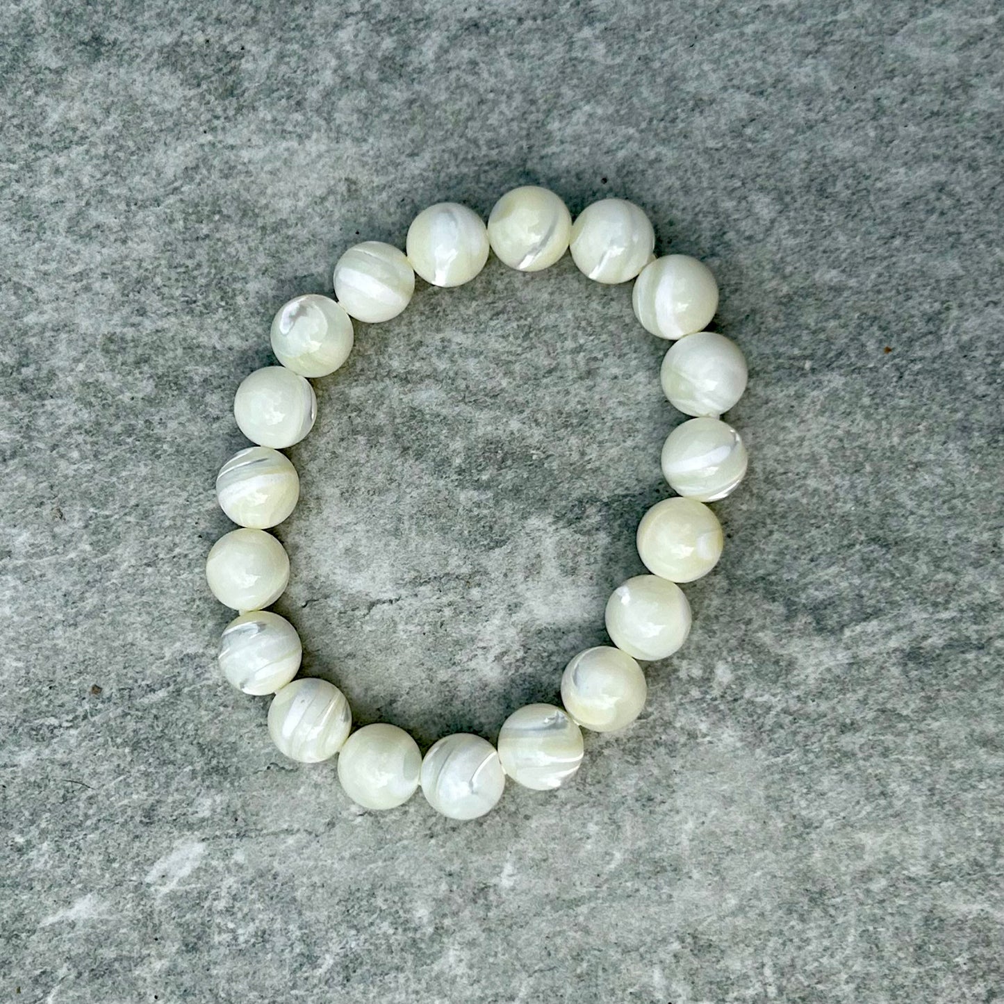 White Shell Bracelets 10mm