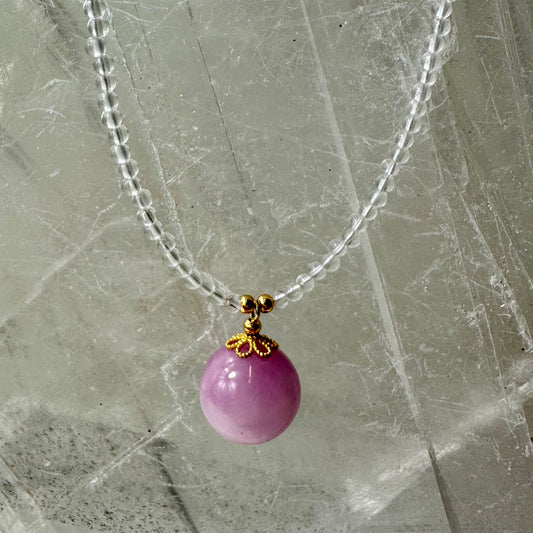 Quartz And Kunzite Bedded Necklace