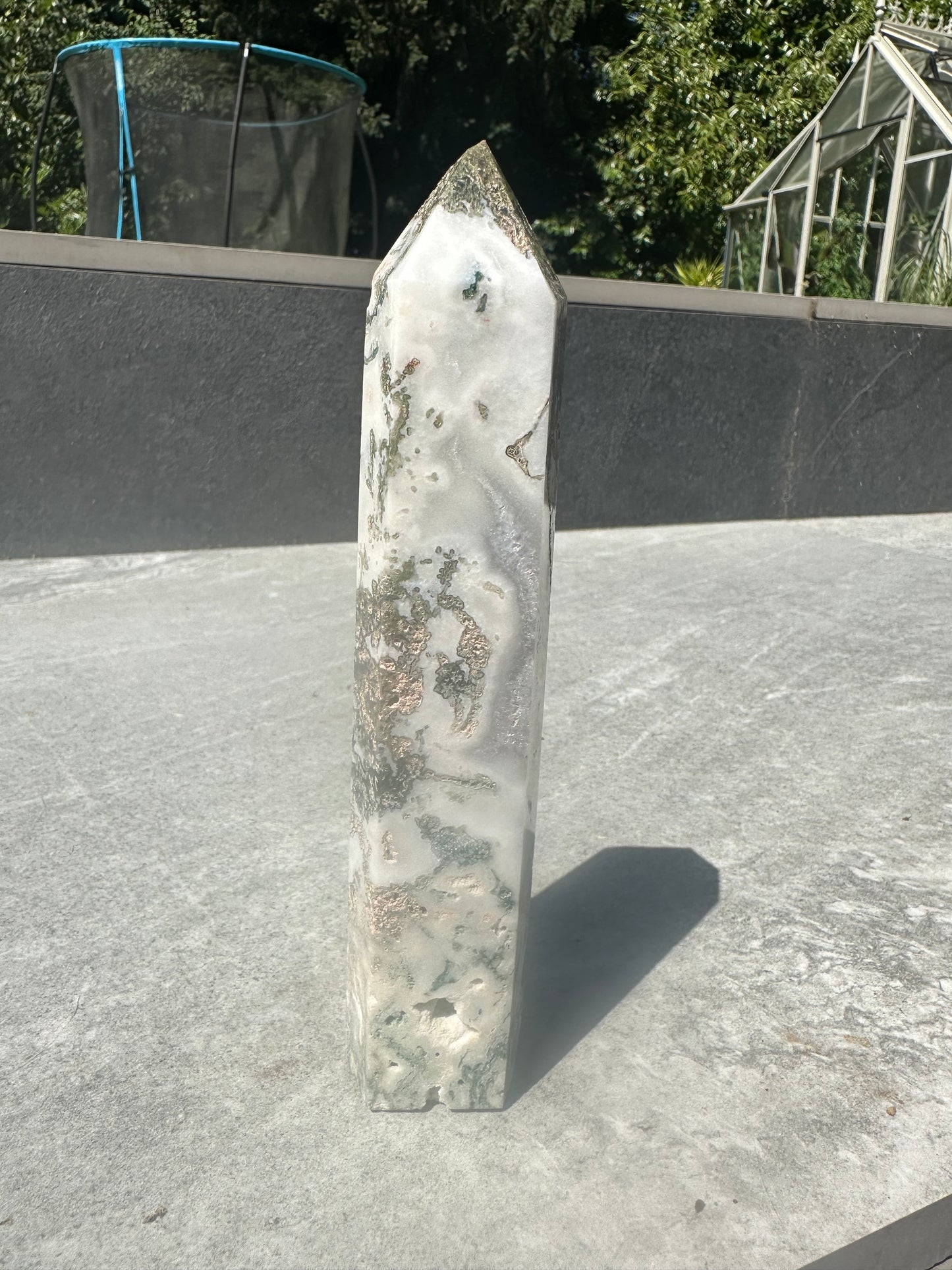 Moss agate tower