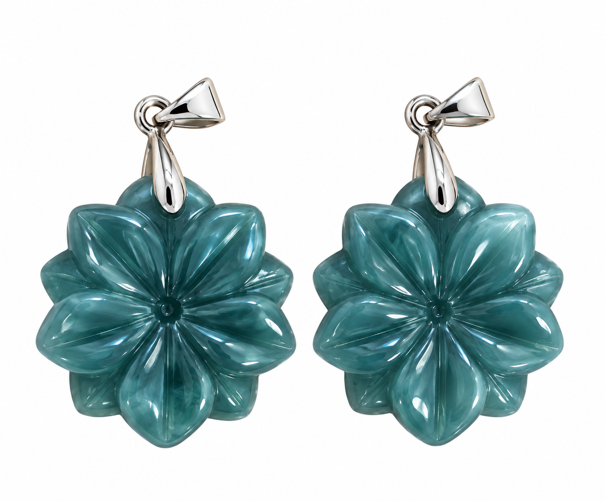 Jade Flower Pendant