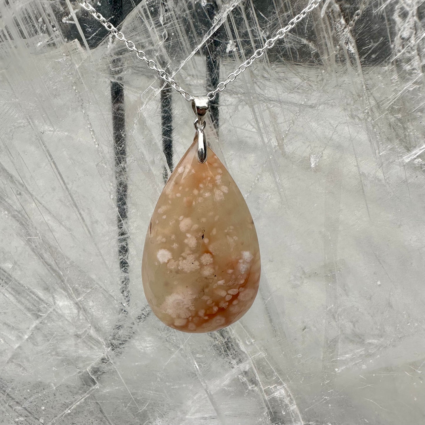 Flower Agate Pendant