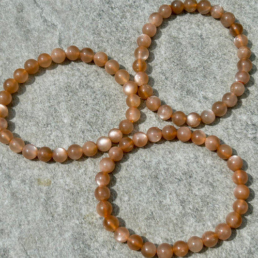 Peach Moonstone Bracelet 8mm