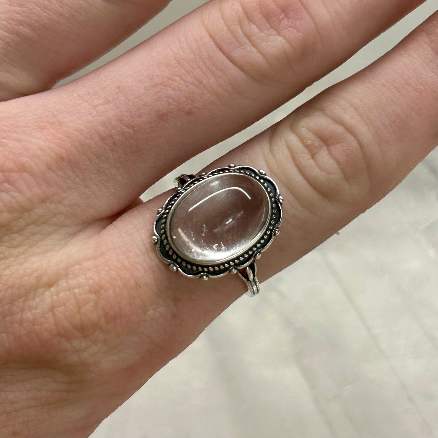 Quartz Adjustable Ring