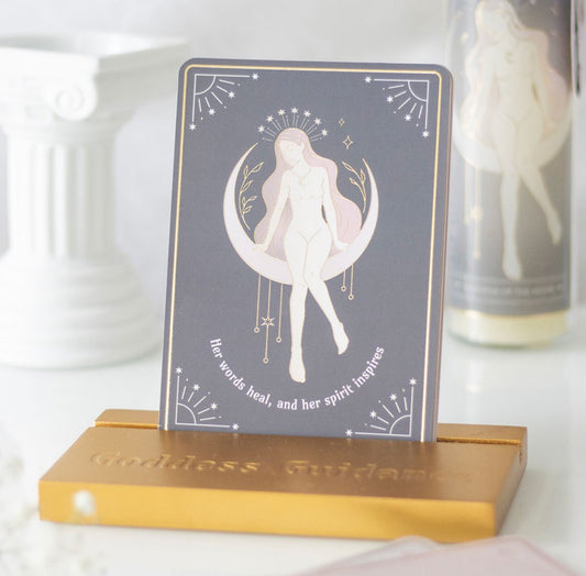 Goddess Energy Affirmation Cards With Wooden Stand