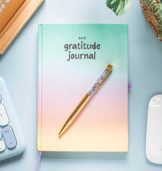 Gratitude Journal & Amethyst Pen