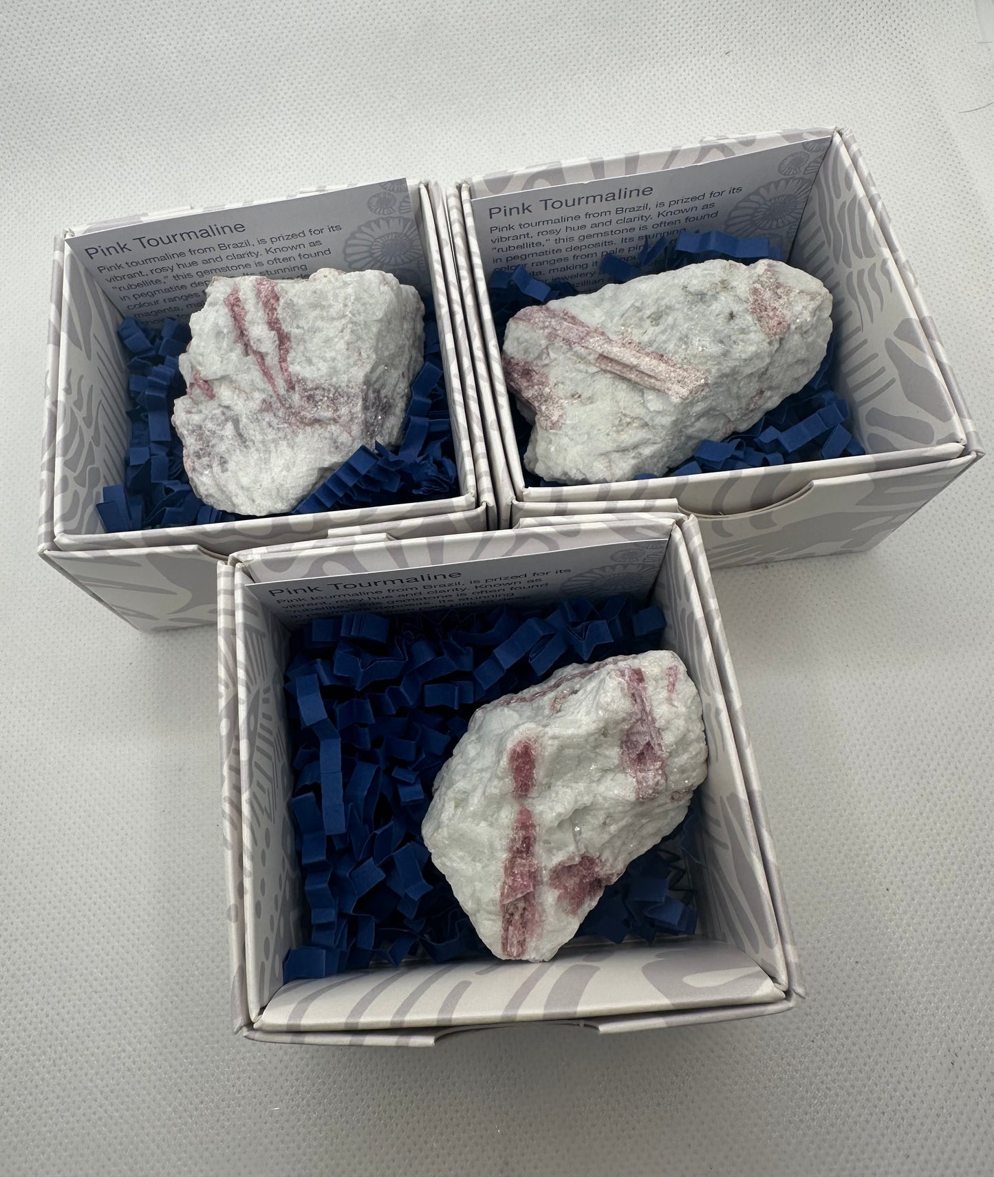 Raw Pink Tourmaline in Gift Box