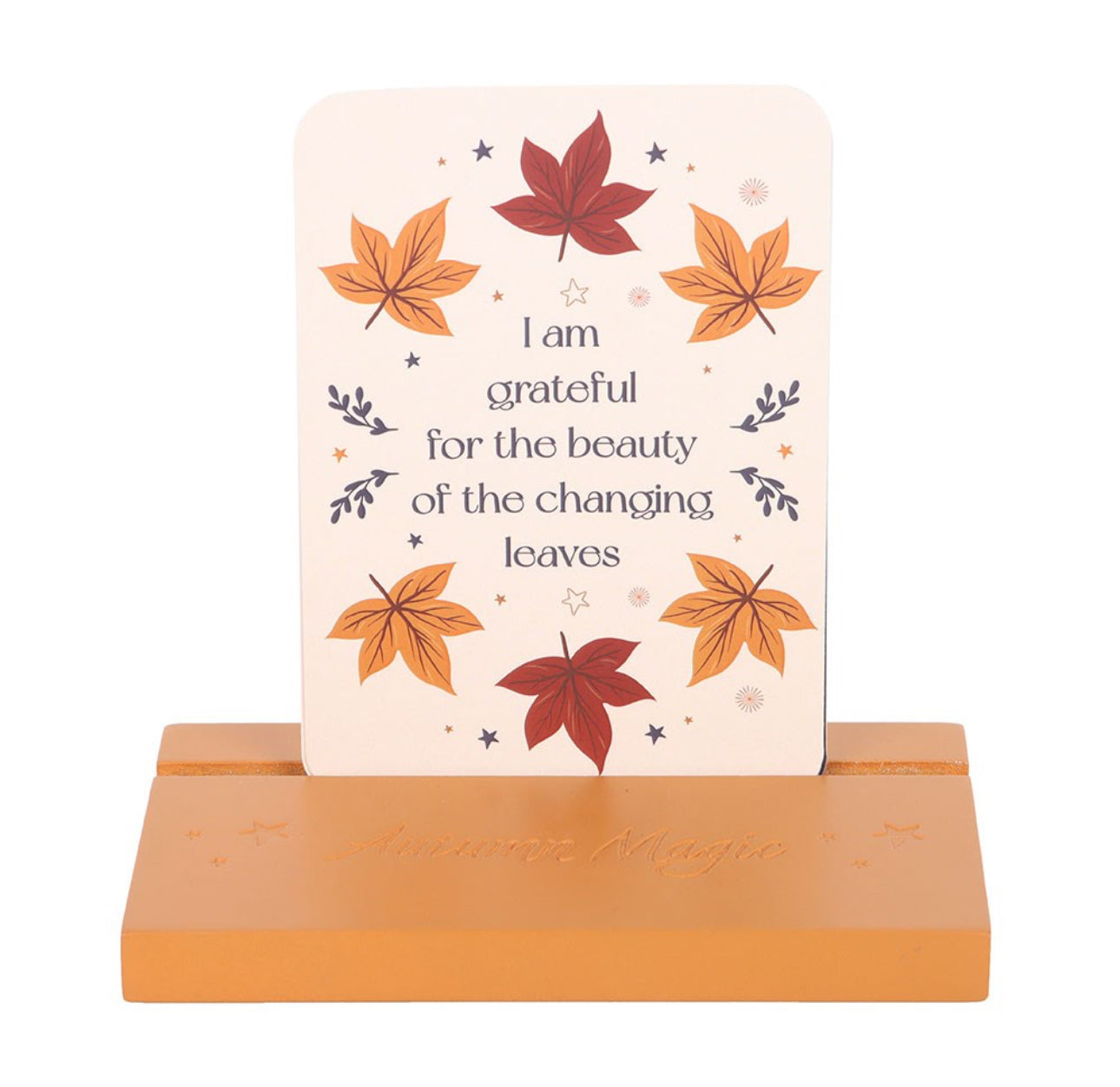 Autumn Magic Affirmation Cards with Wooden Stand