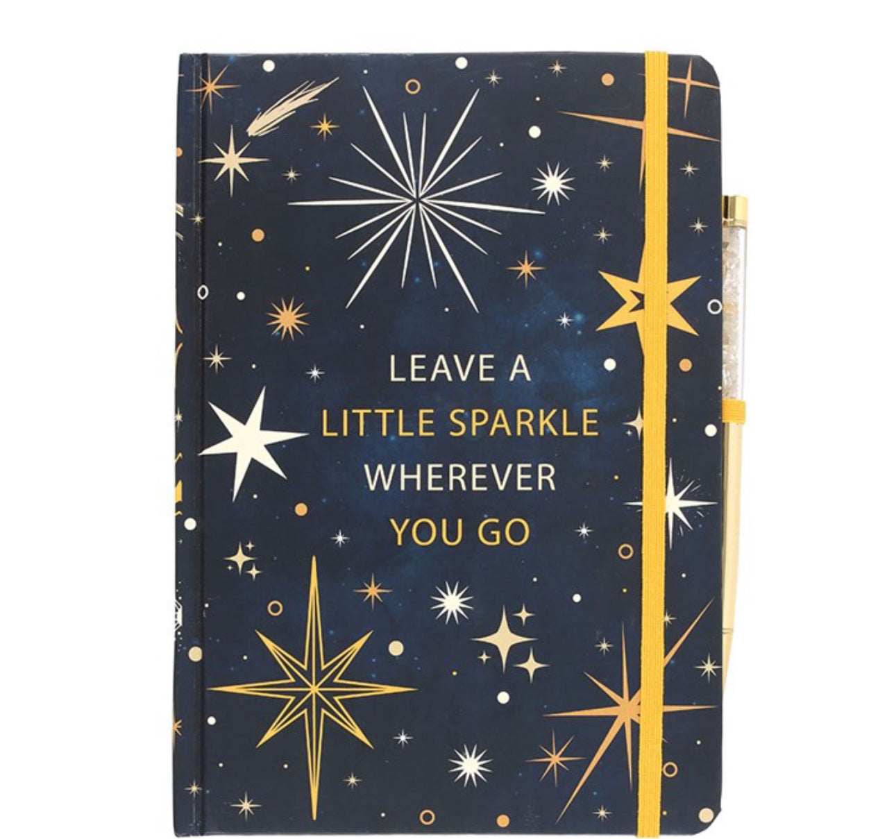 Leave A Little Sparkle A5 Notebook With Citrine Pen
