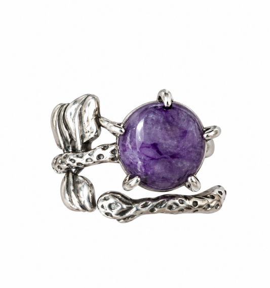 Charoite Adjustable Ring