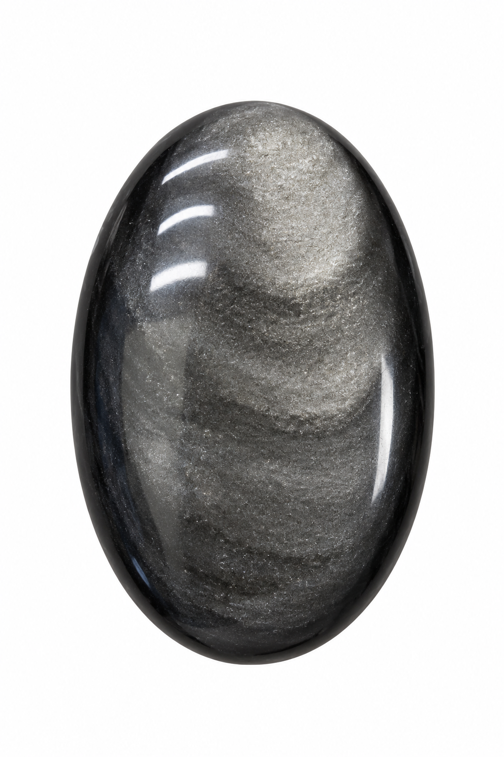 Silver Sheen Obsidian Palm