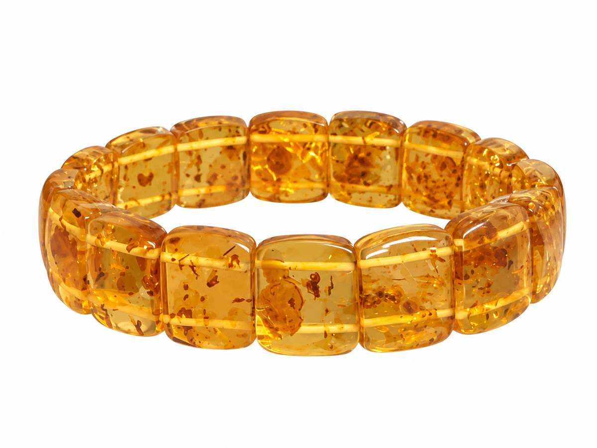 Chunky Amber Square  Bracelet
