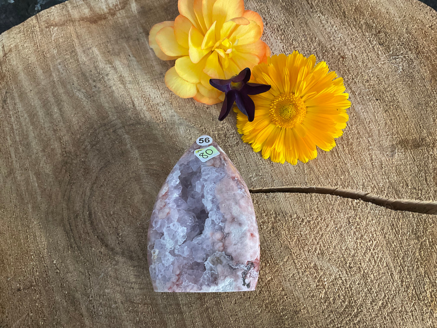 Flower Agate & Pink Amethyst Flames