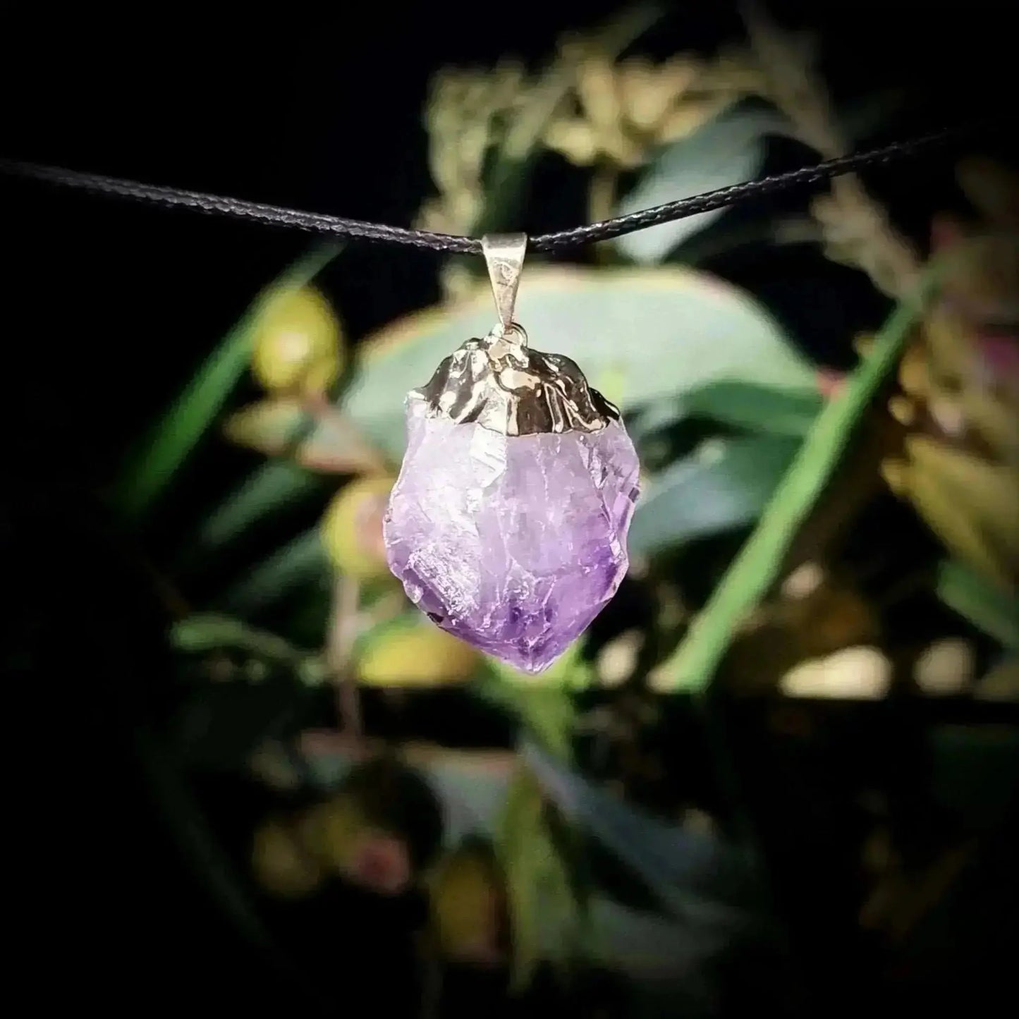 Raw Amethyst Point Necklace