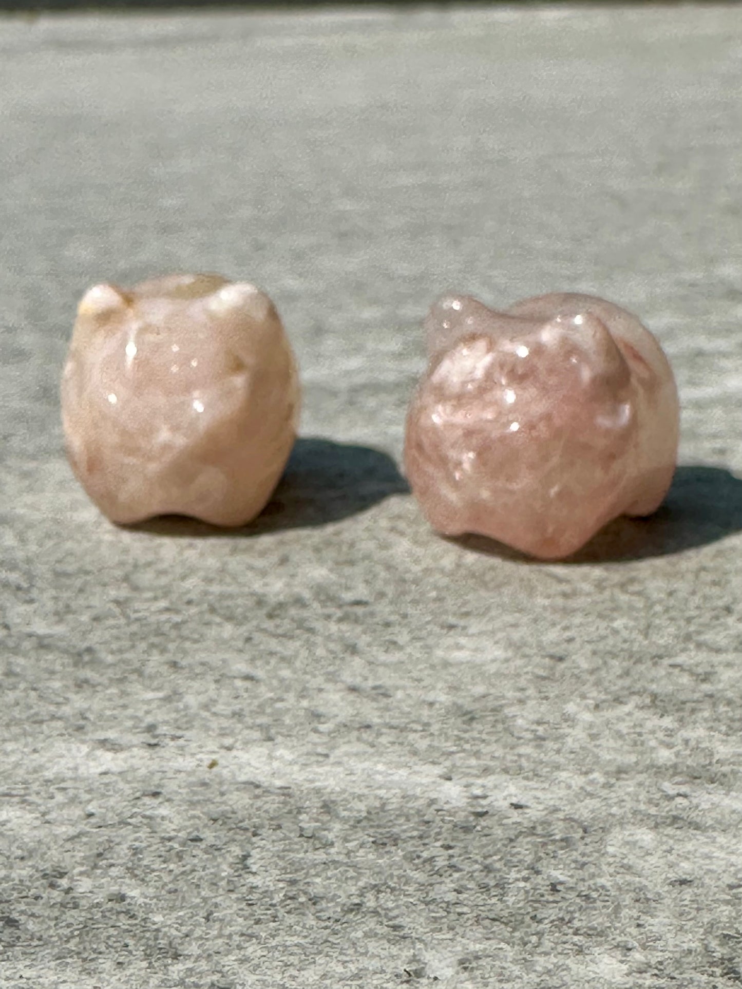 Flower Agate Hamster Carvings
