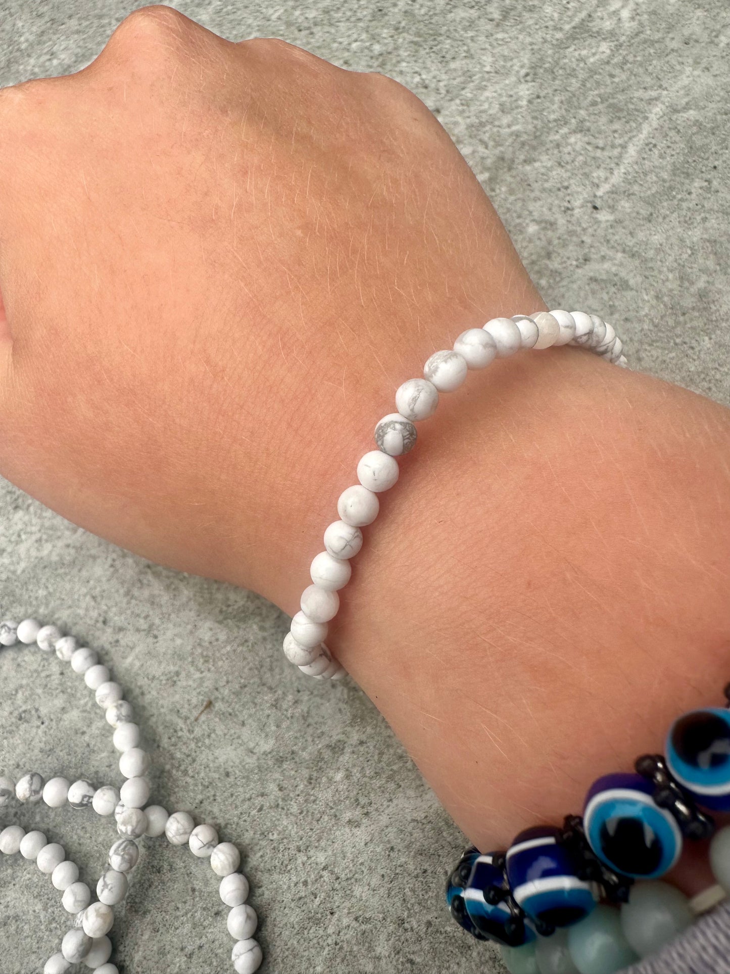 Howlite 4mm Bracelet