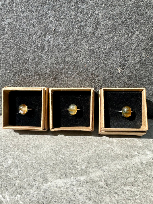 Red Moss Agate & Carnelian Rings
