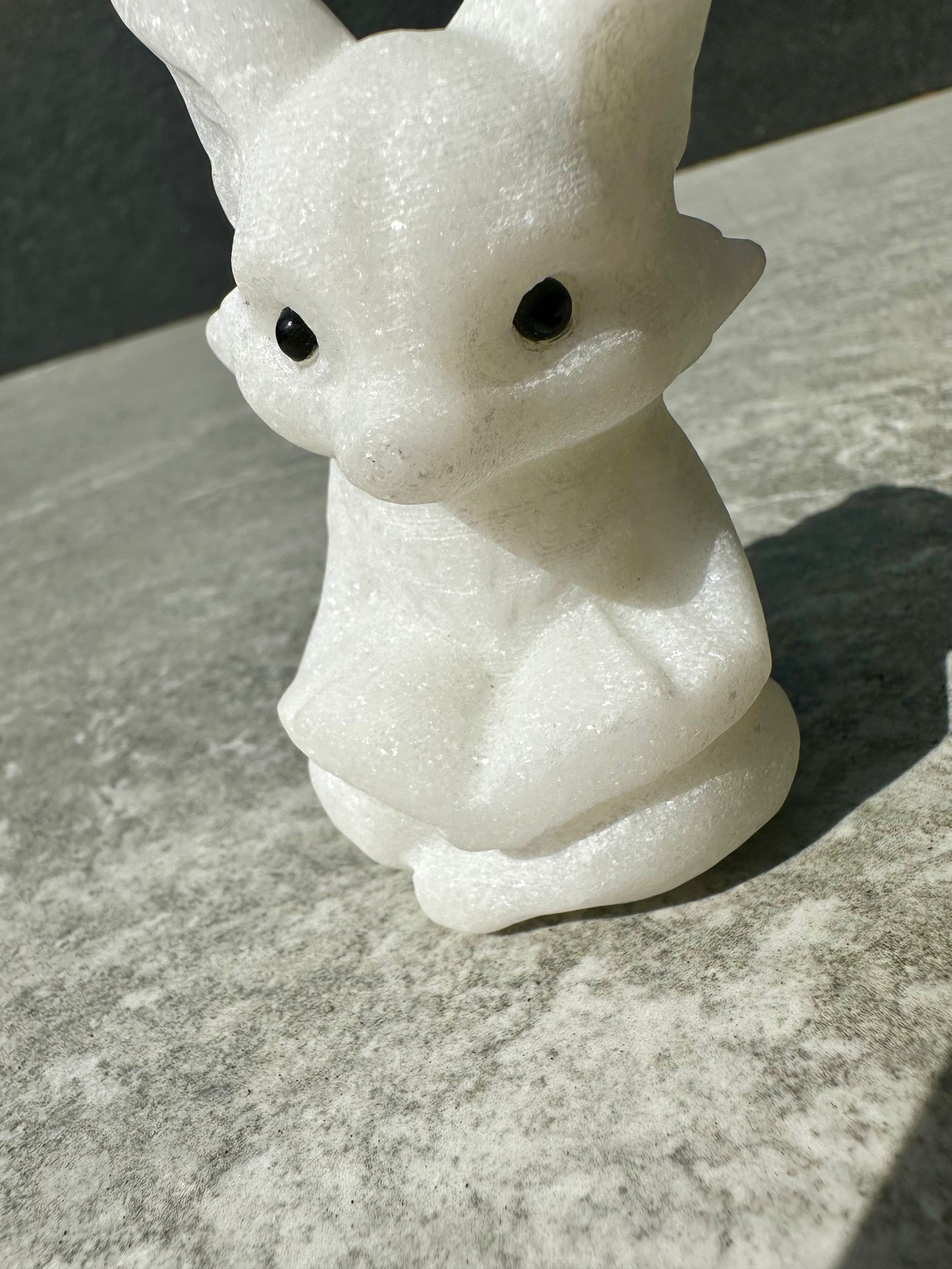 White Jade Fox Carving