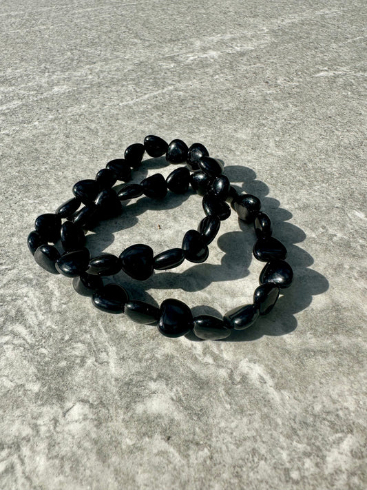 Obsidian Heart Bracelets