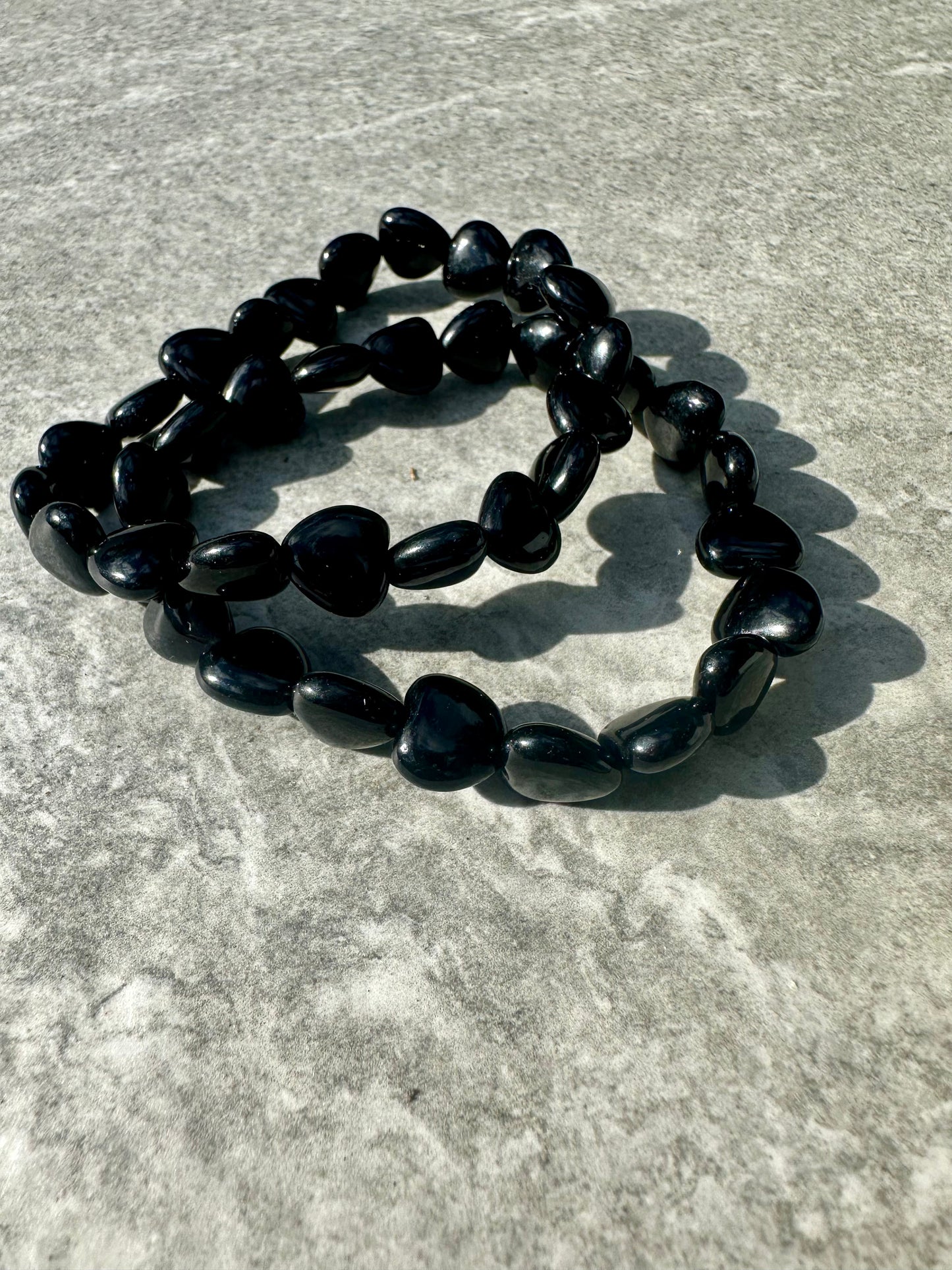 Obsidian Heart Bracelets