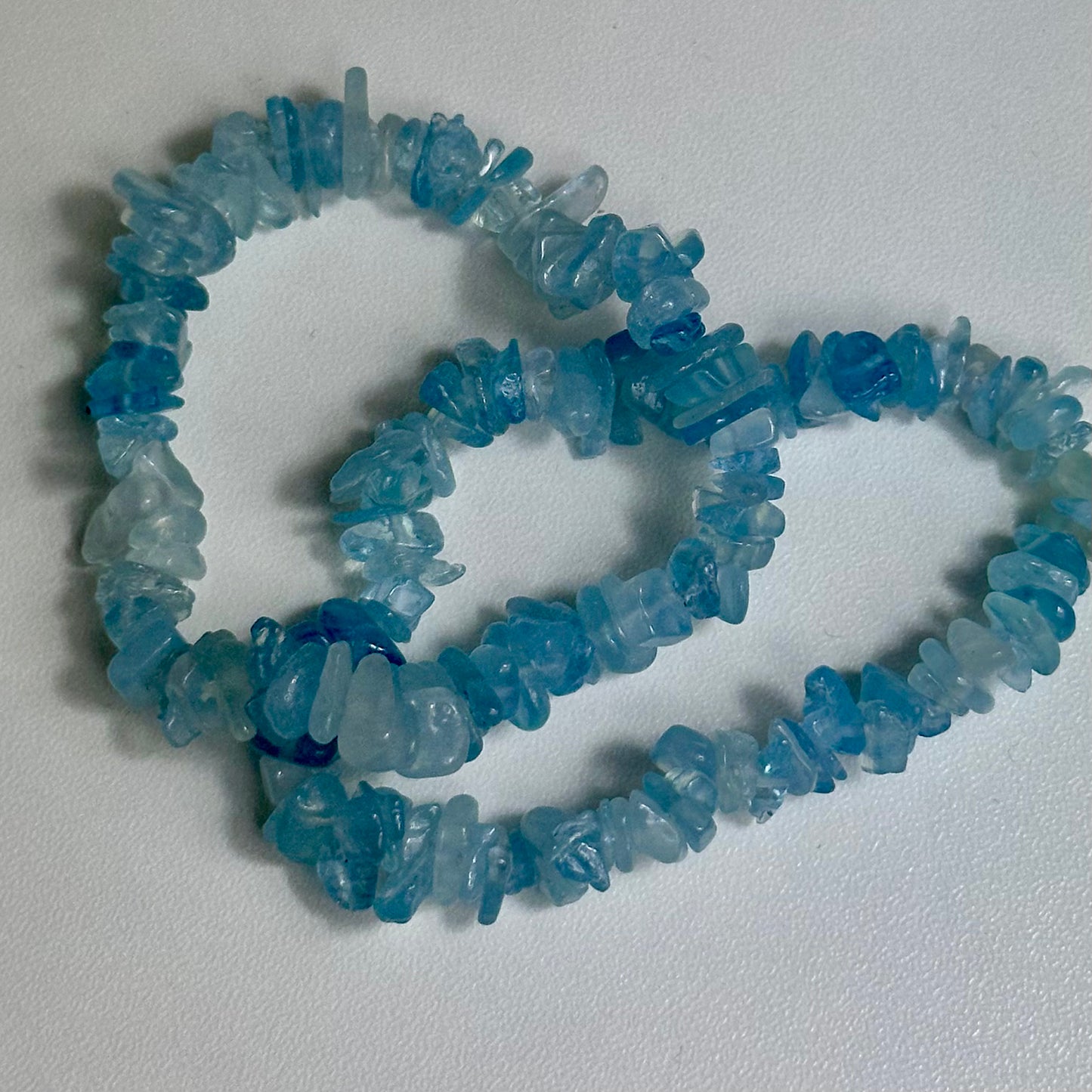 Aquamarine Chipped Bracelets