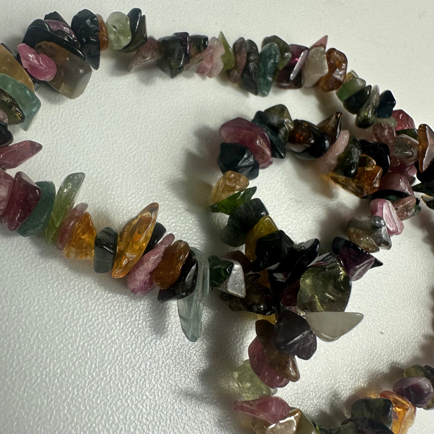 Watermelon Tourmaline Chipped Bracelets