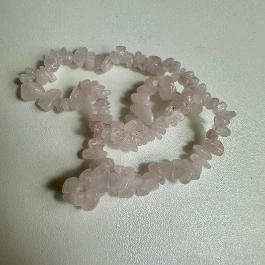 Rose Quartz Chipped Bracelets