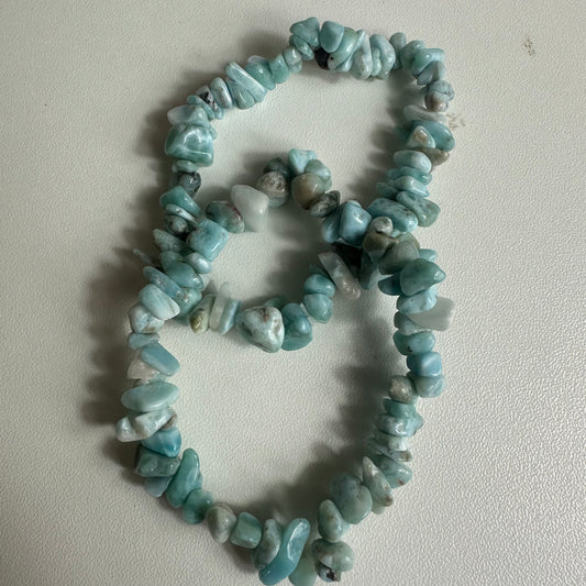 Larimar Chipped Bracelets