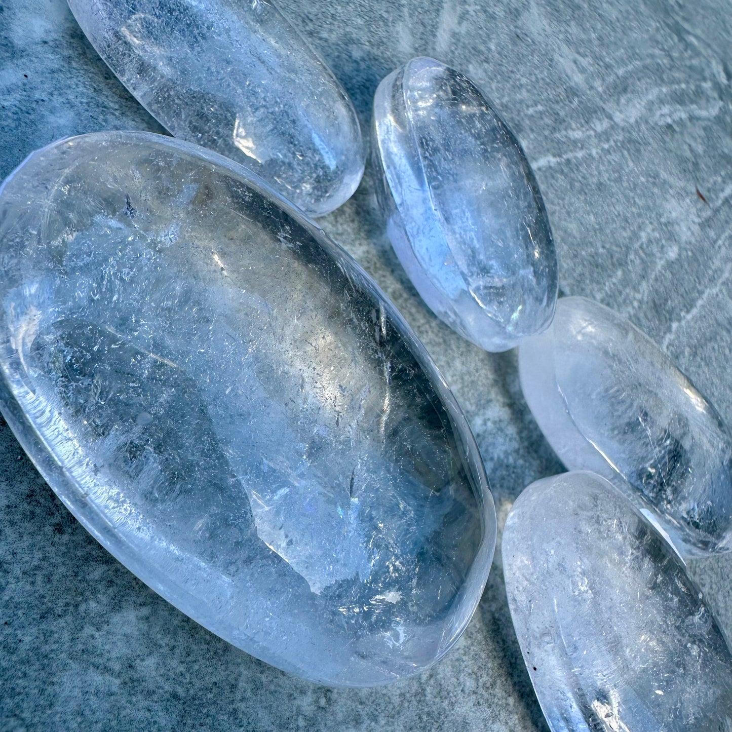 Clear Quartz Palm Stones