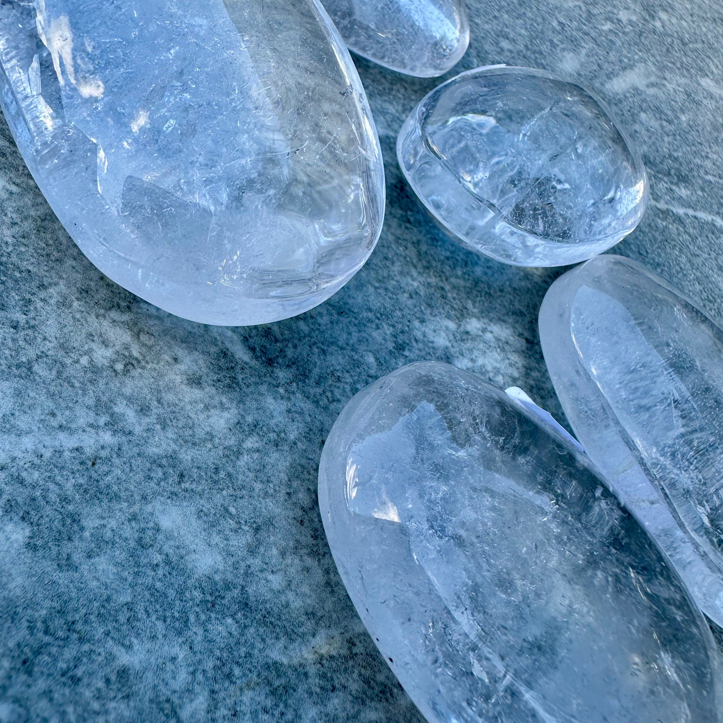 Clear Quartz Palm Stones