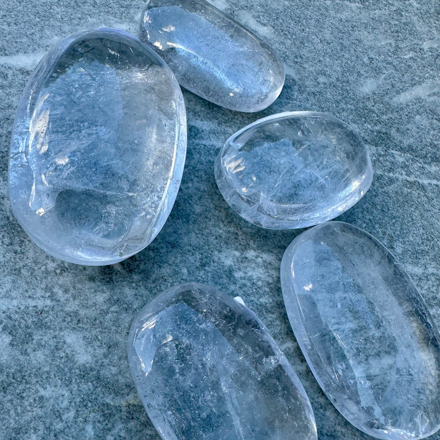 Clear Quartz Palm Stones