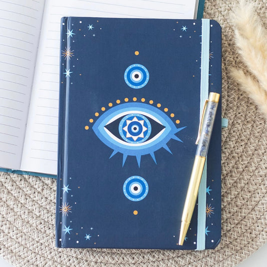 All Seeing Eye Journal With Crystal Chipped Pen
