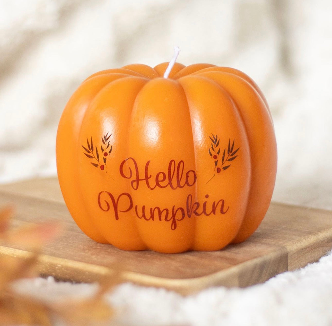 Hello Pumpkin Shaped Candles