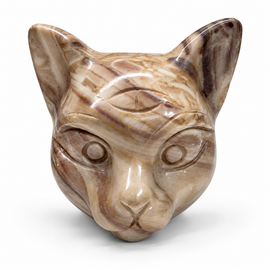 Picture Jasper Cat Head 7cm 494g