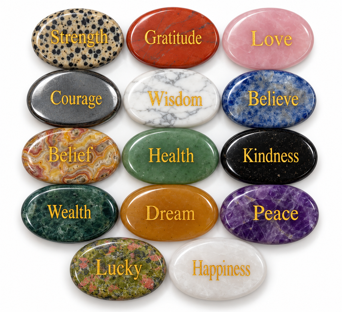 Affirmation palm Stones