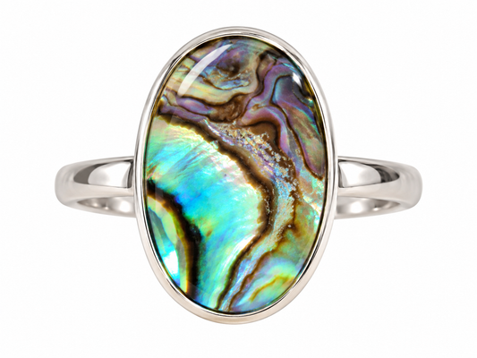 Abalone Shell Ring Size P